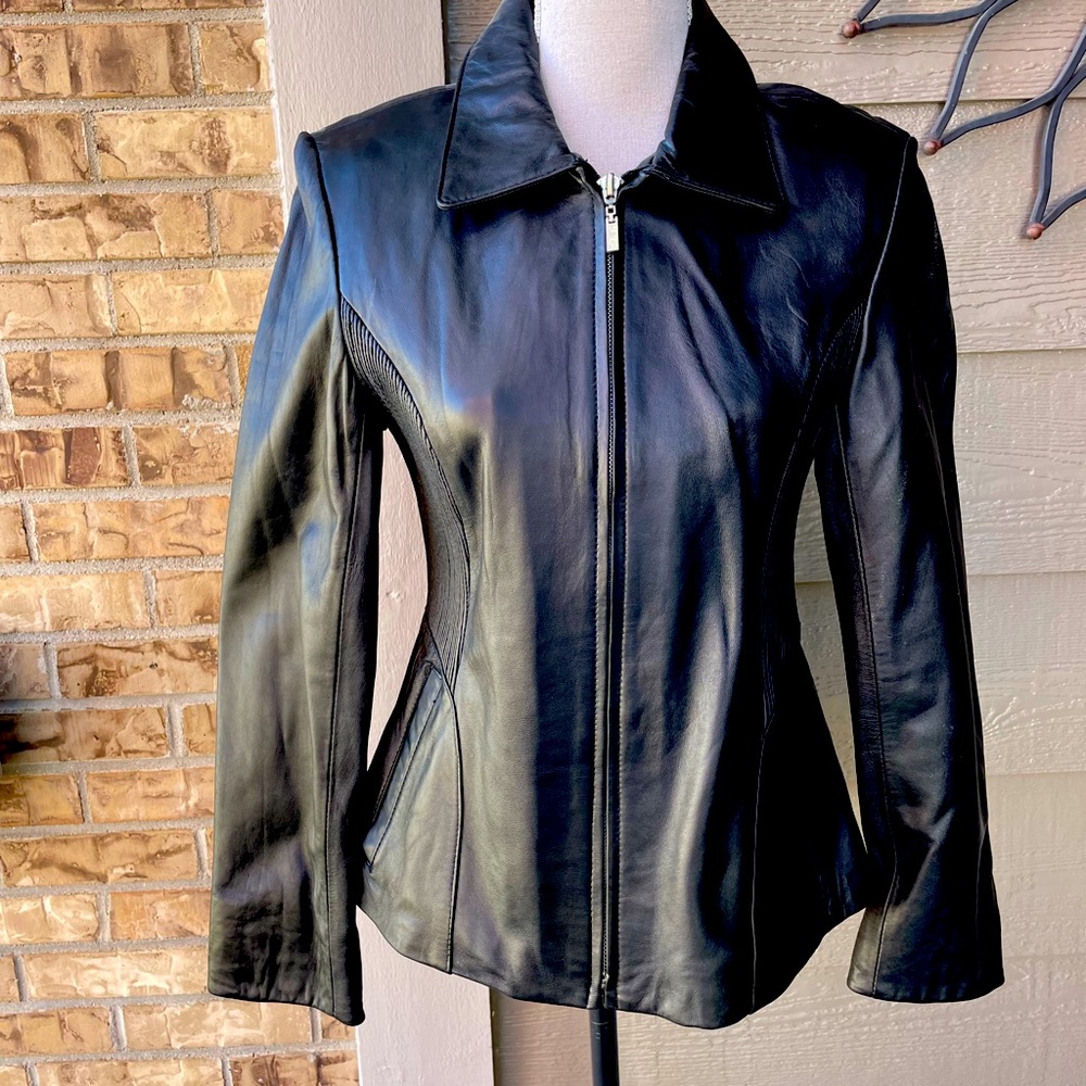 Black soft leather jacket! Quality leather.